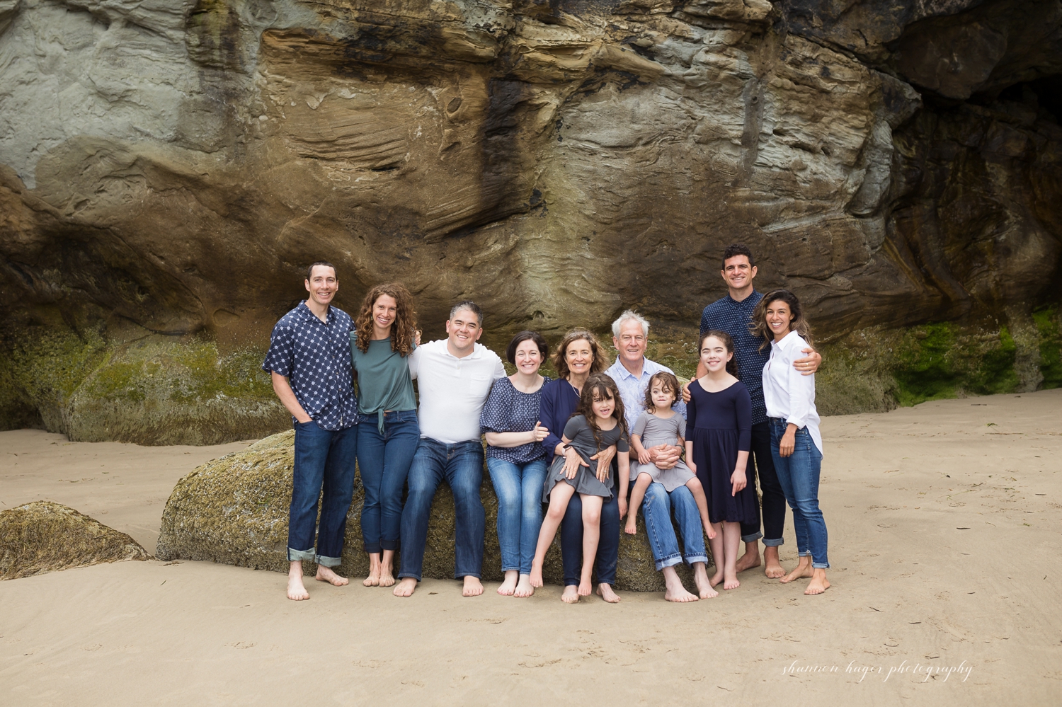 cannon beach photographer, hug point extended family session, oregon coast family photographer