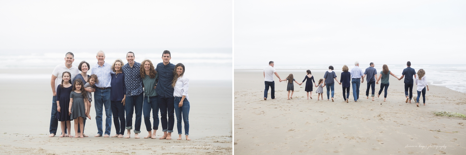 cannon beach photographer, hug point extended family session, oregon coast family photographer