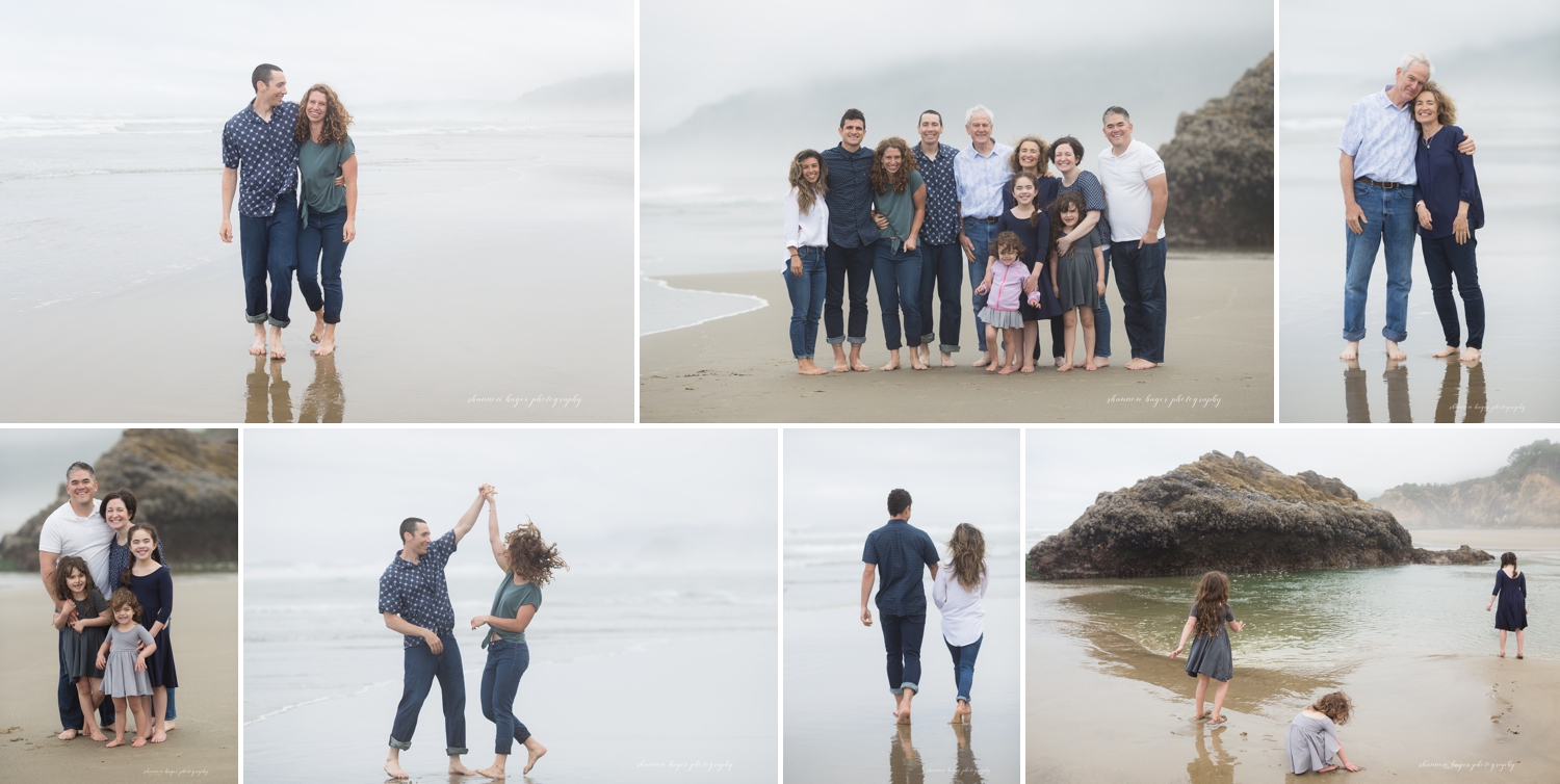 cannon beach photographer, hug point extended family session, oregon coast family photographer