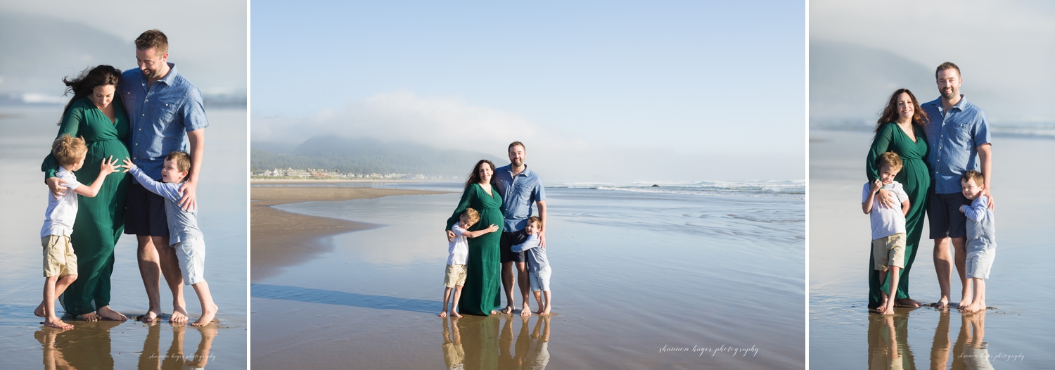cannon beach maternity family photographer, oregon coast photographer, portland maternity photography, oregon coast family session