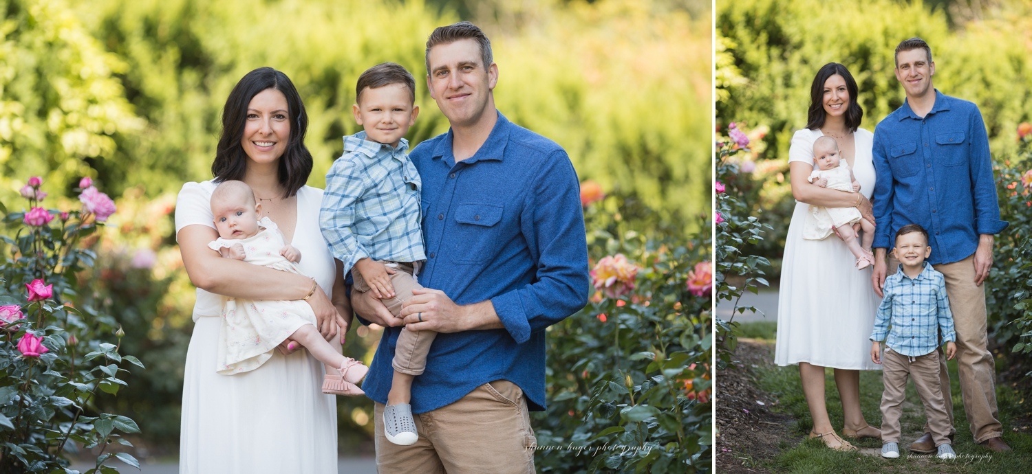 portland rose garden family photo session, portland family photographer, sherwood family photographer