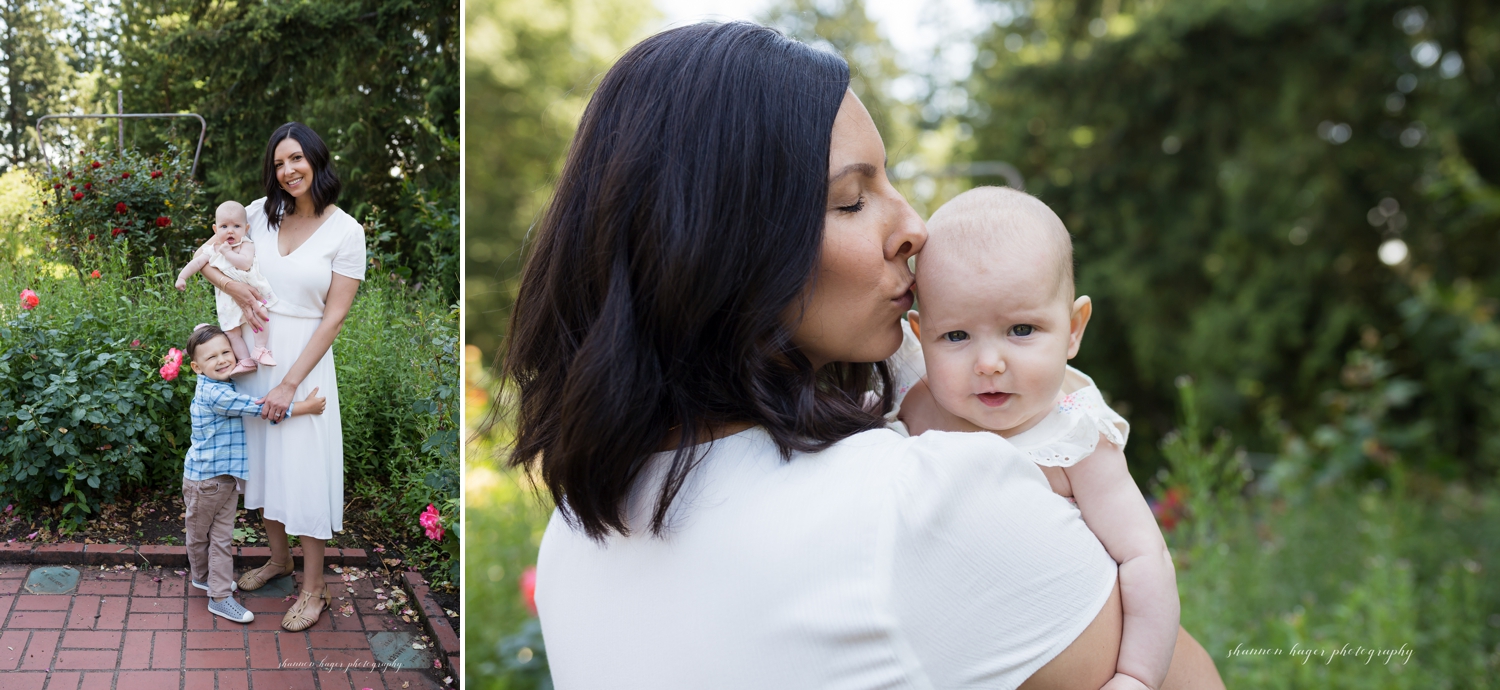 portland rose garden family photo session, portland family photographer, sherwood family photographer