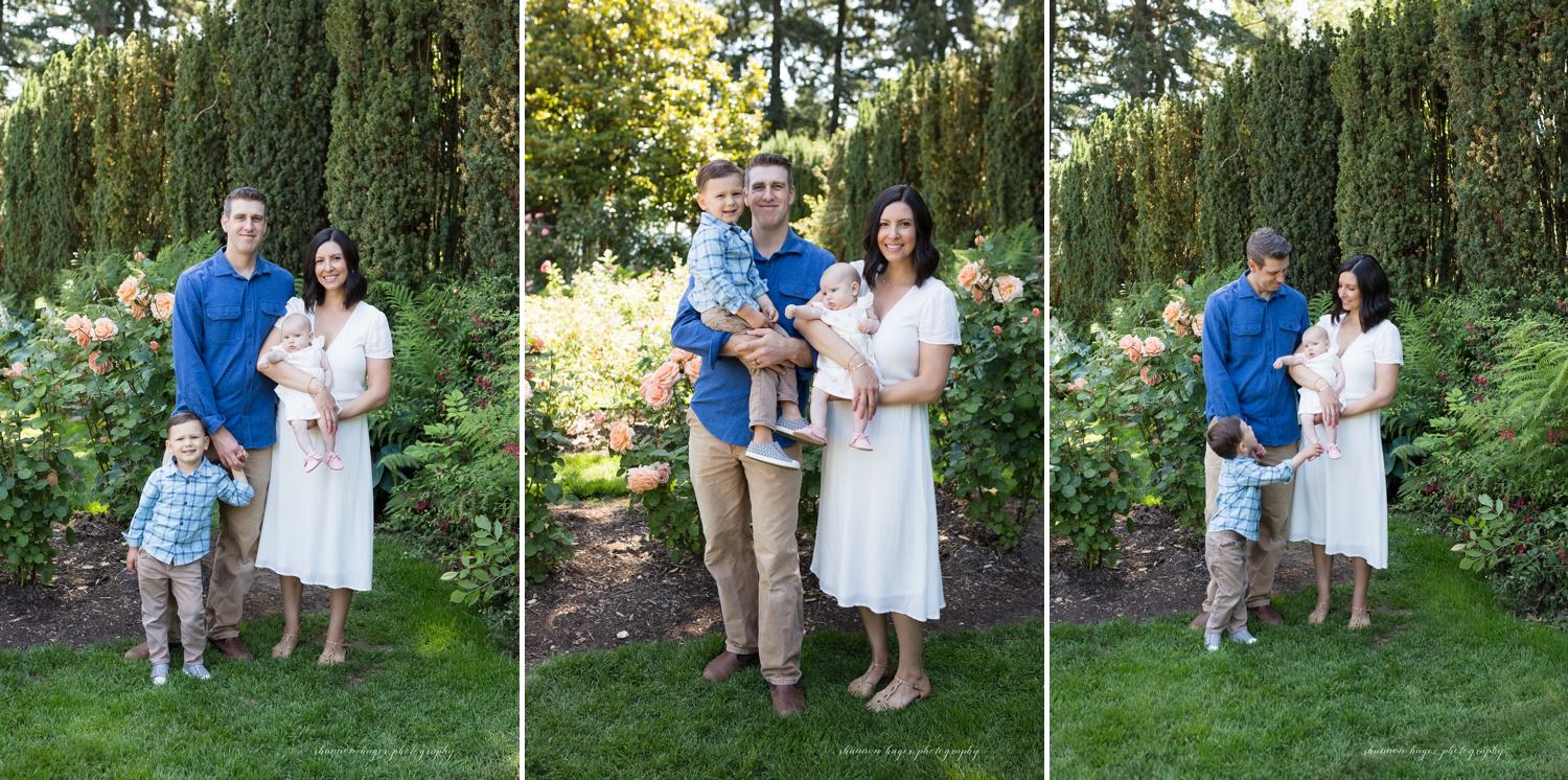 portland rose garden family photo session, portland family photographer, sherwood family photographer