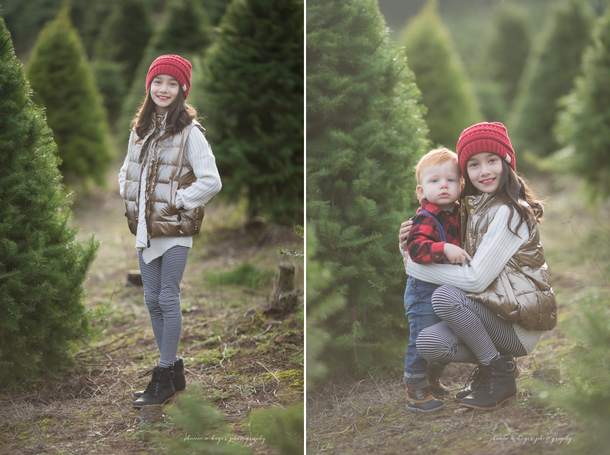 christmas tree farm family photos in oregon, sleighbells family session sherwood, portland winter mini sessions