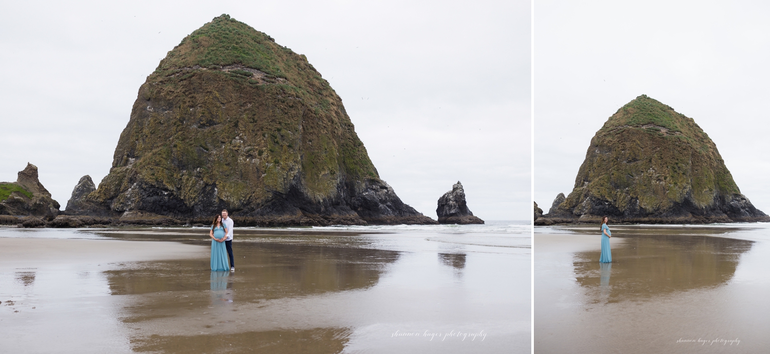 cannon beach maternity photographer, haystack rock photo session, oregon coast photographer, maternity photos portland