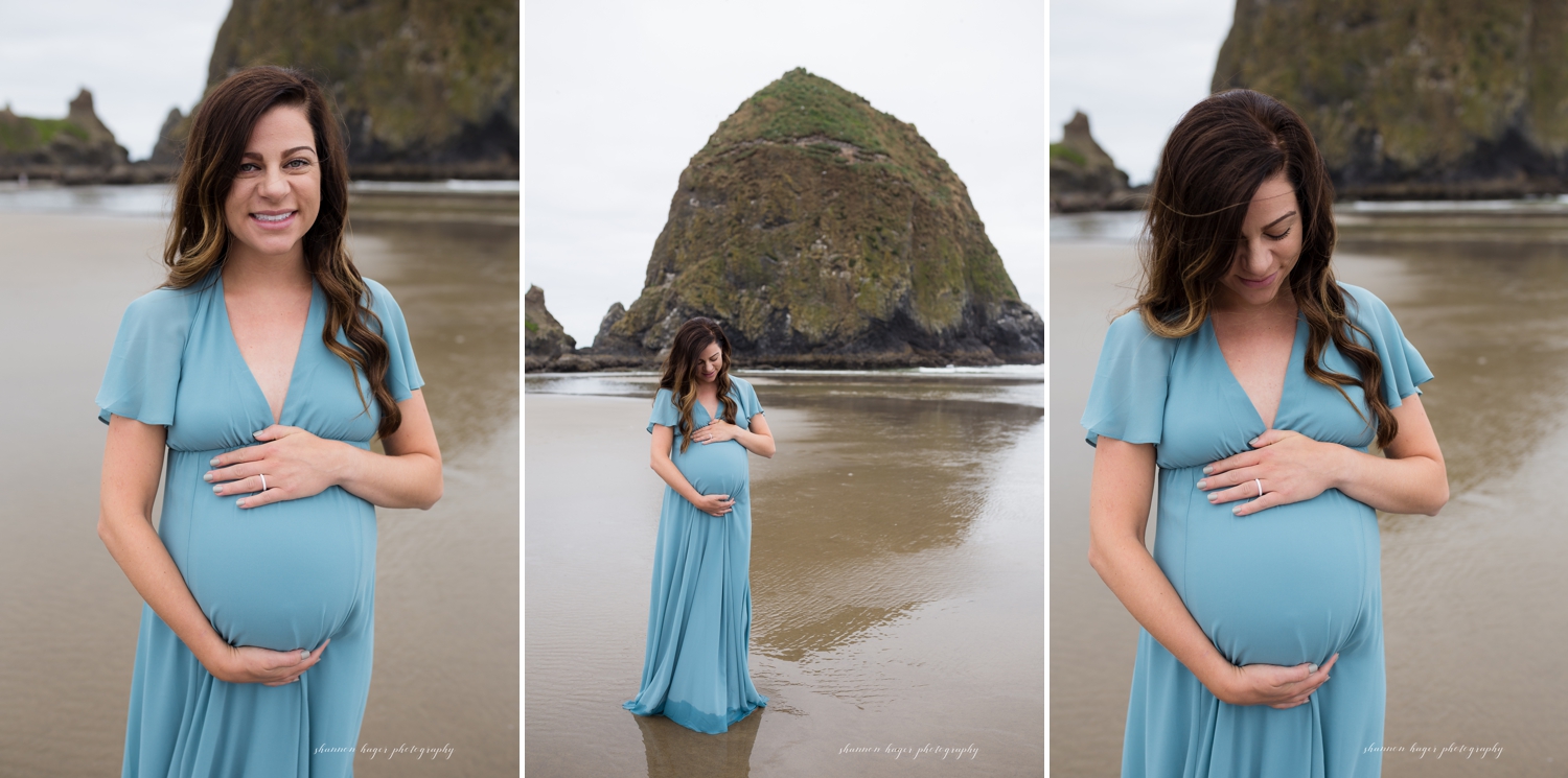 cannon beach maternity photographer, haystack rock photo session, oregon coast photographer, maternity photos portland