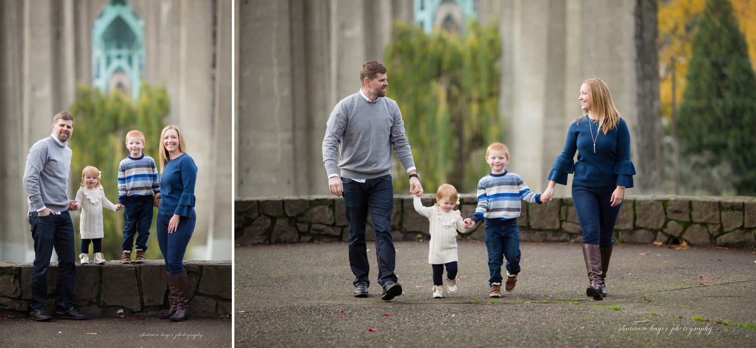 fall cathedral park family photos, portland family photographer, fall photos portland oregon