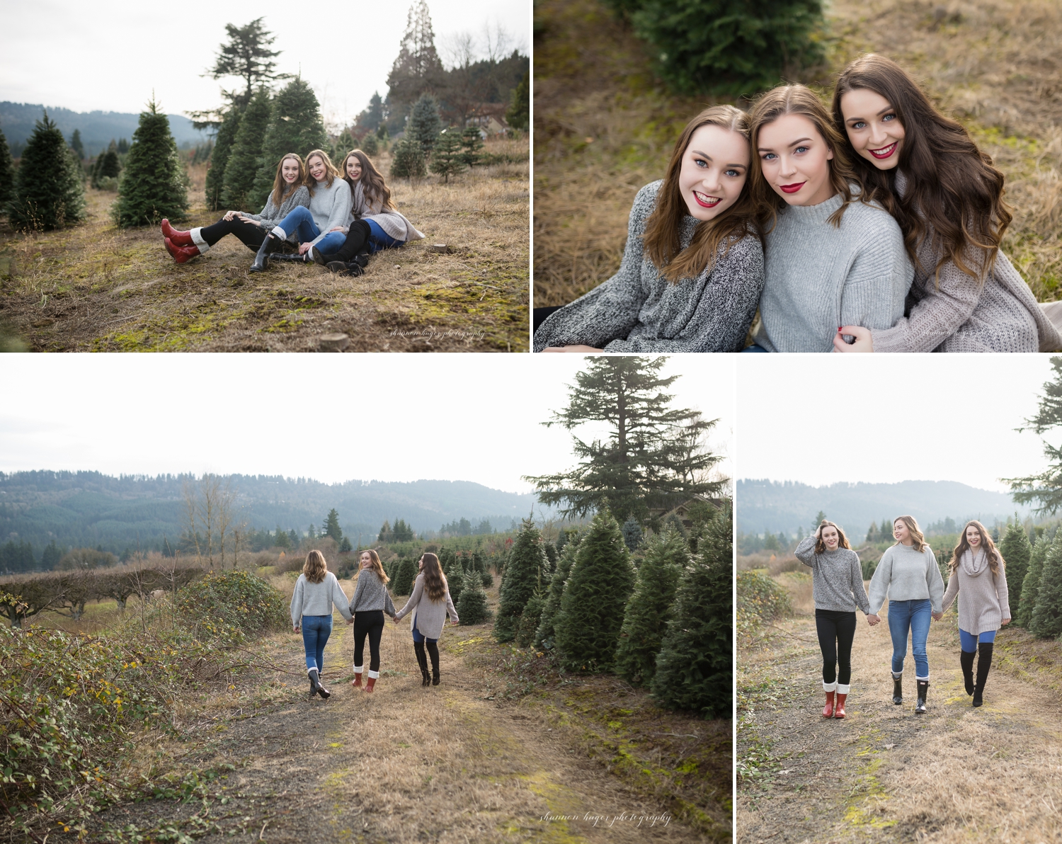 sherwood family photographer, sleighbells christmas tree family photos, portland family photography
