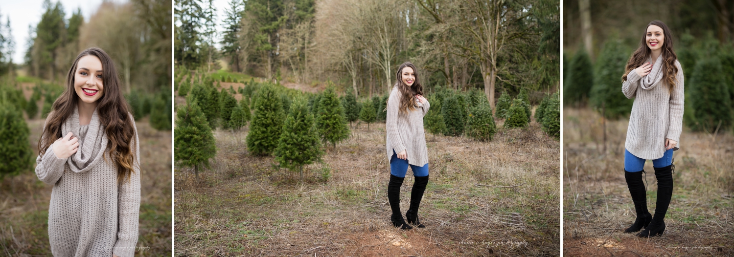 sherwood family photographer, sleighbells christmas tree family photos, portland family photography