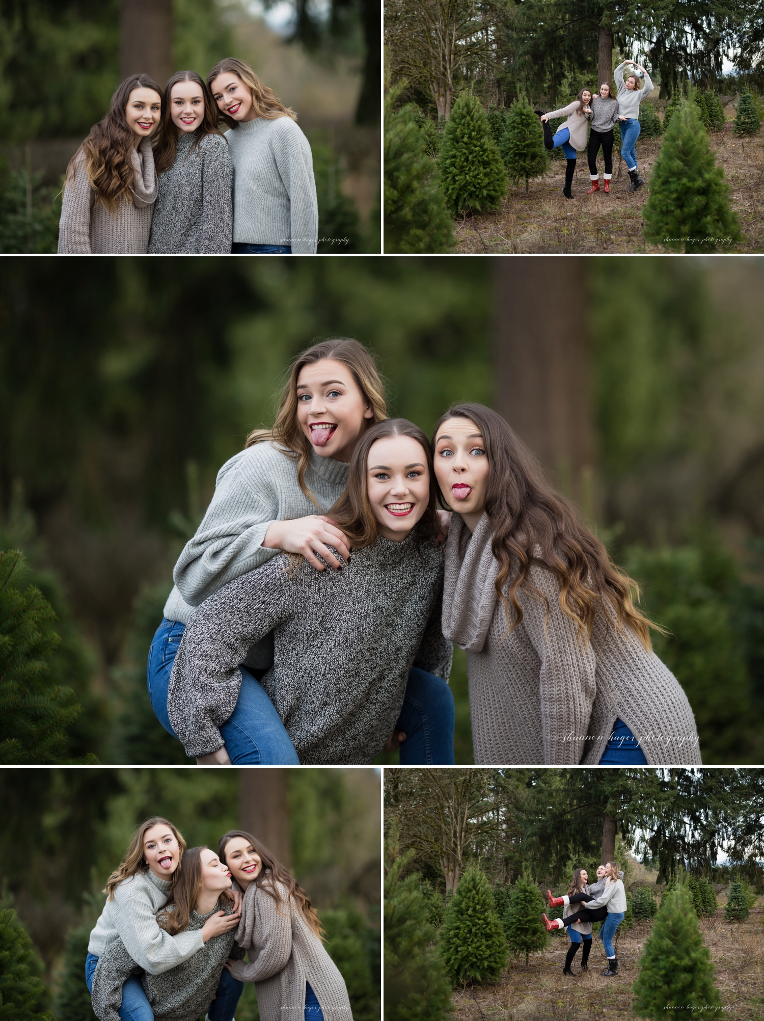 sherwood family photographer, sleighbells christmas tree family photos, portland family photography