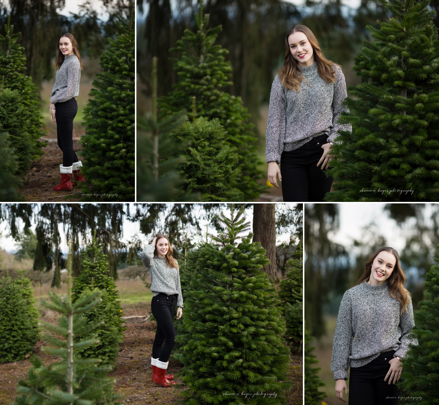 sherwood family photographer, sleighbells christmas tree family photos, portland family photography