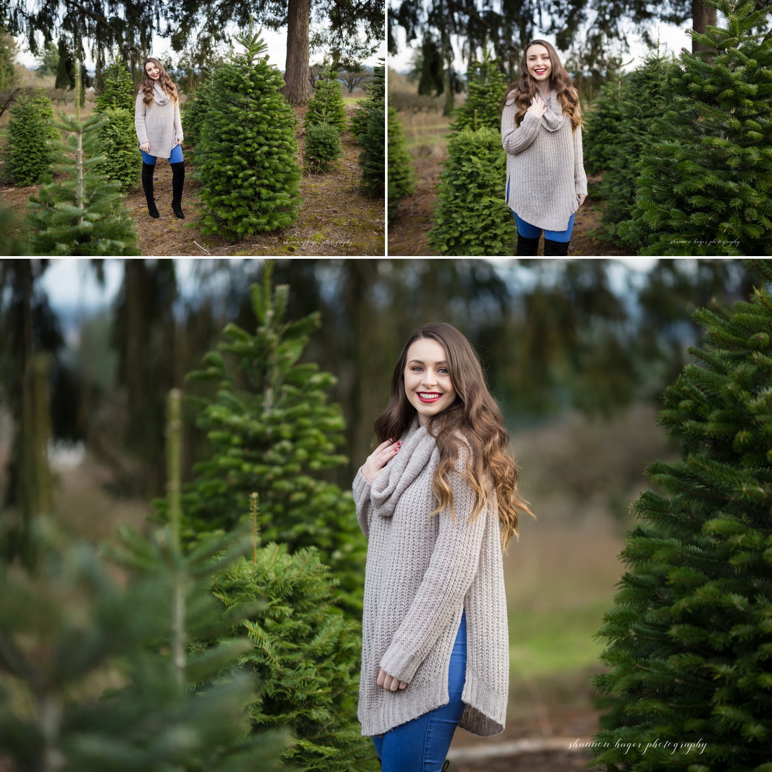 sherwood family photographer, sleighbells christmas tree family photos, portland family photography