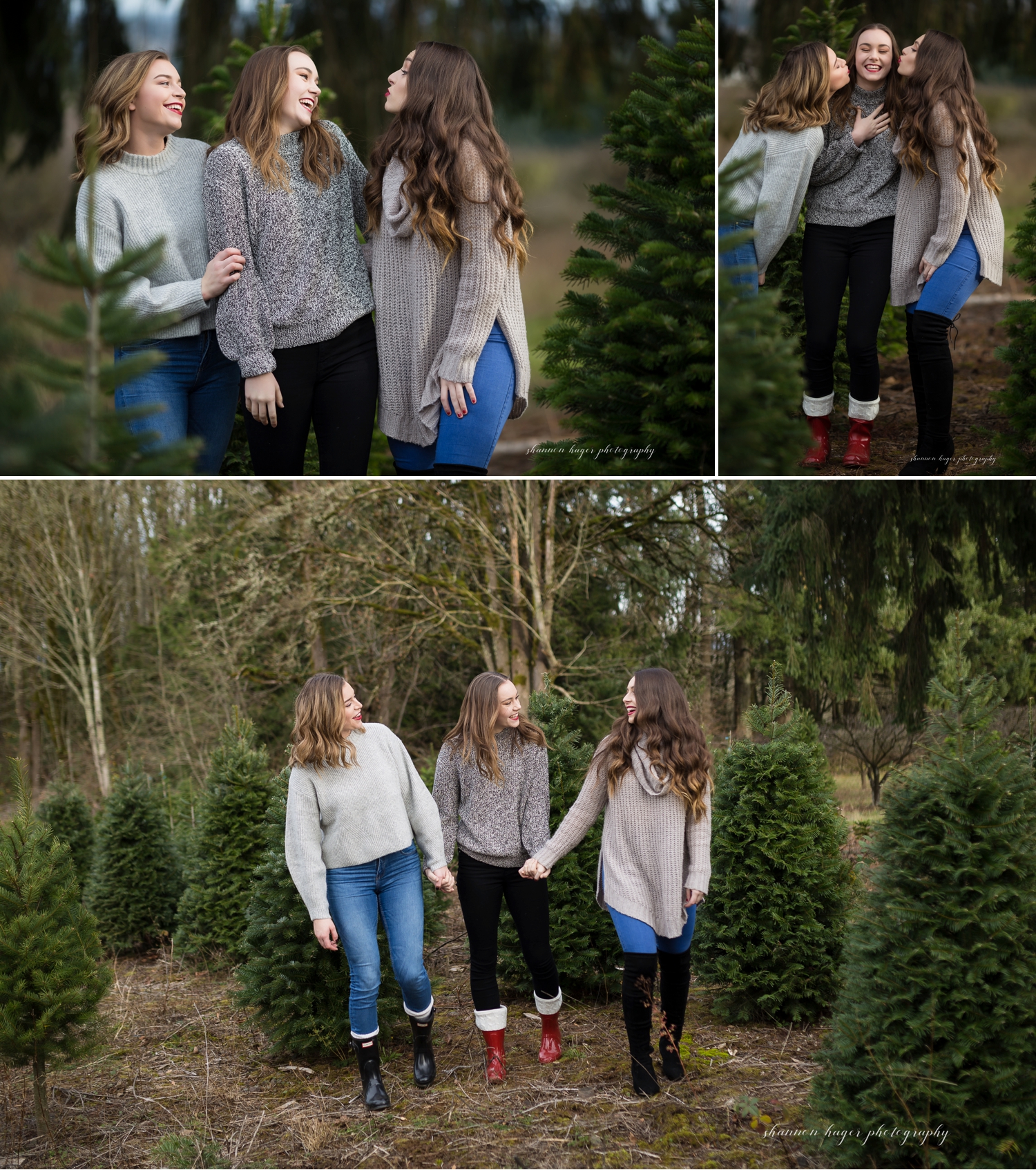 sherwood family photographer, sleighbells christmas tree family photos, portland family photography