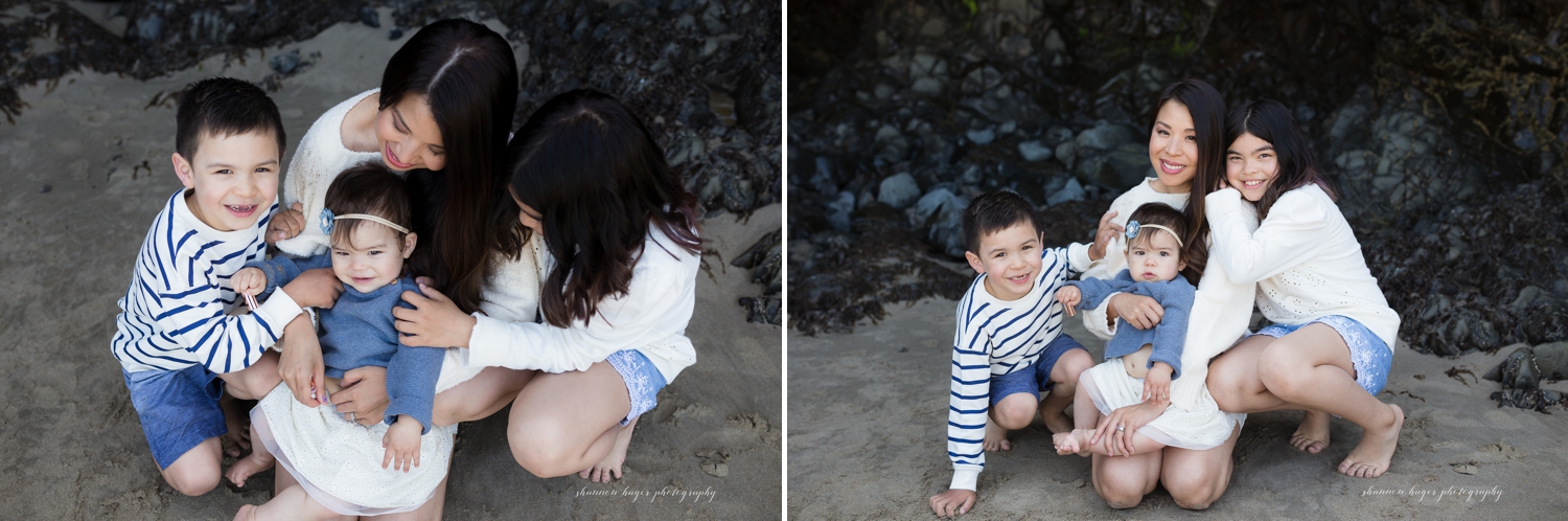 arch cape oregon coast family session, cannon beach photographer, beach family photos oregon by shannon hager photography