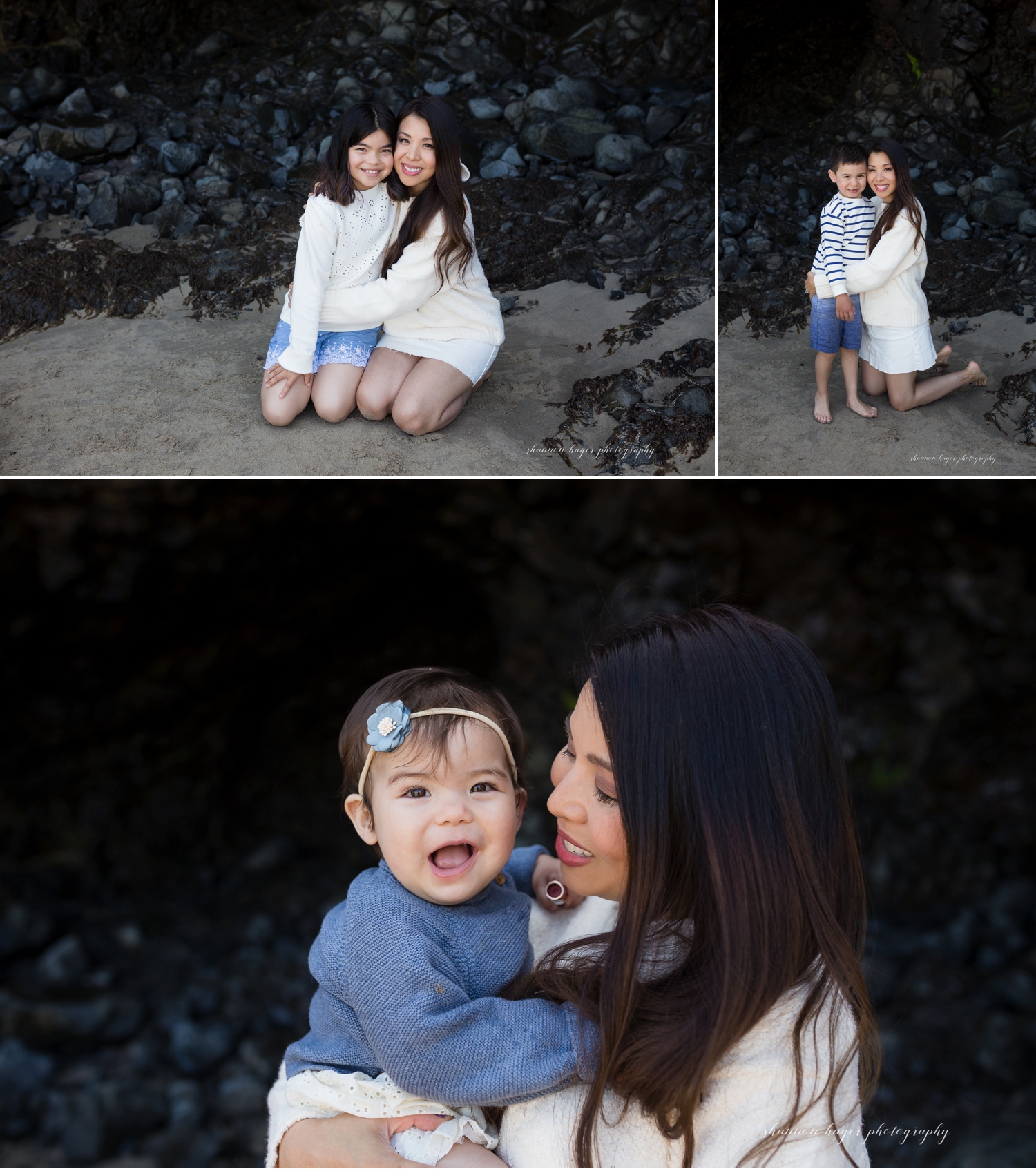 arch cape oregon coast family session, cannon beach photographer, beach family photos oregon by shannon hager photography