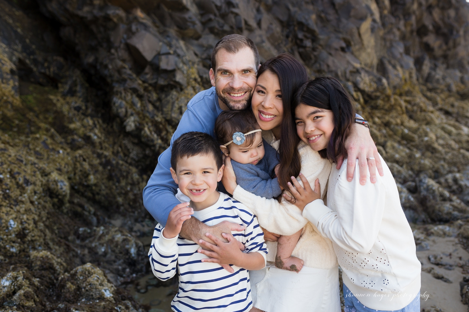 arch cape oregon coast family session, cannon beach photographer, beach family photos oregon by shannon hager photography