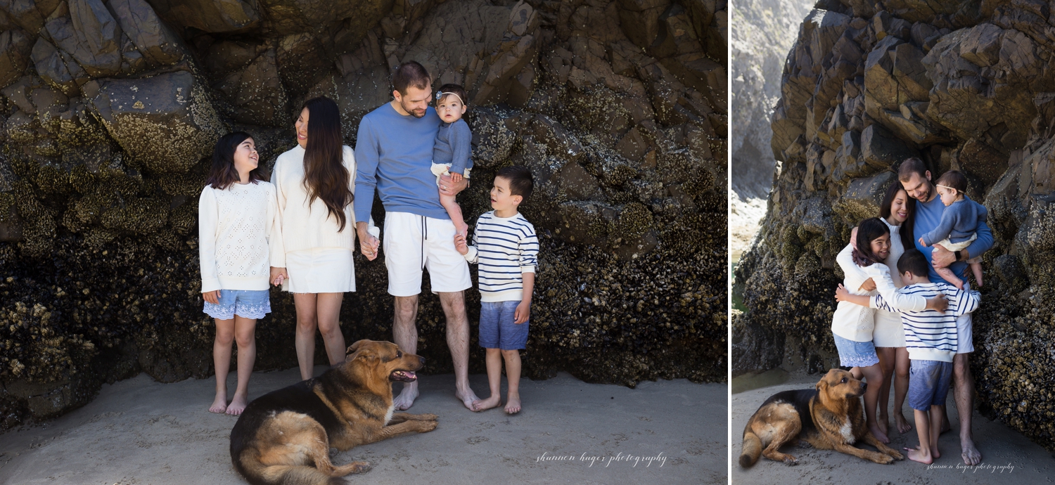 arch cape oregon coast family session, cannon beach photographer, beach family photos oregon by shannon hager photography