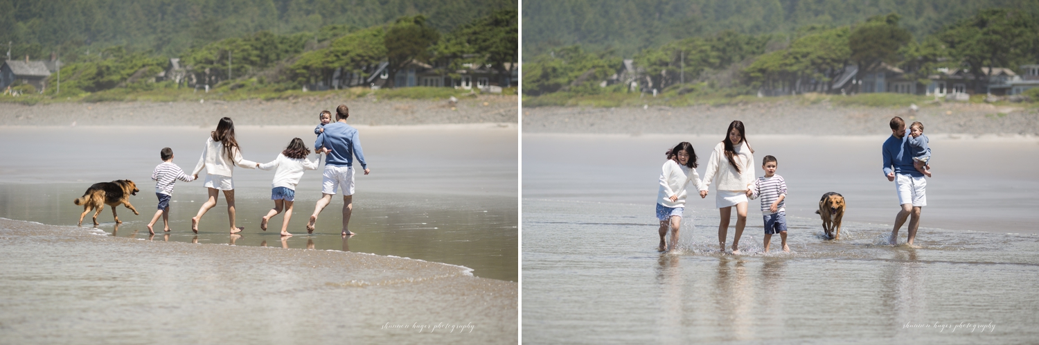 arch cape oregon coast family session, cannon beach photographer, beach family photos oregon by shannon hager photography