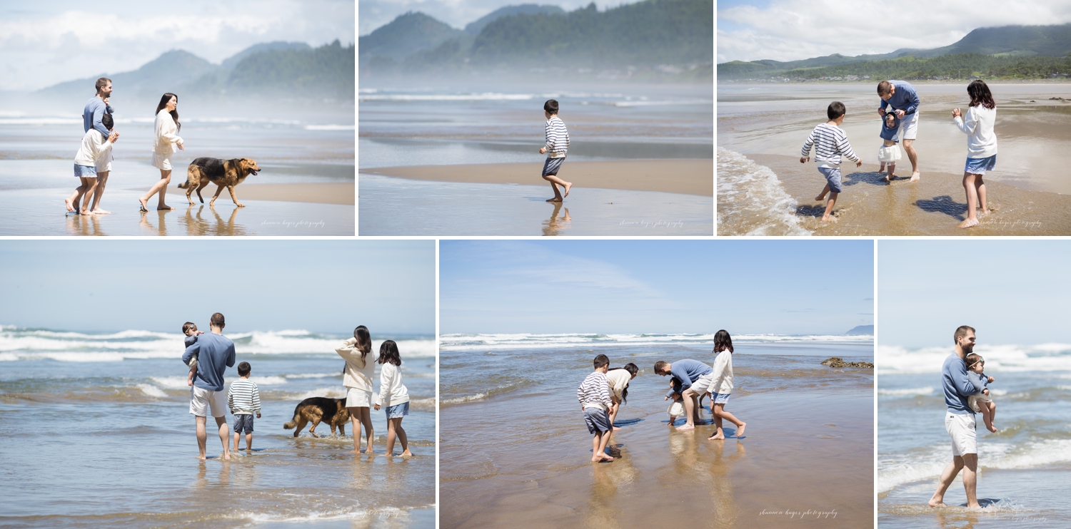 arch cape oregon coast family session, cannon beach photographer, beach family photos oregon by shannon hager photography
