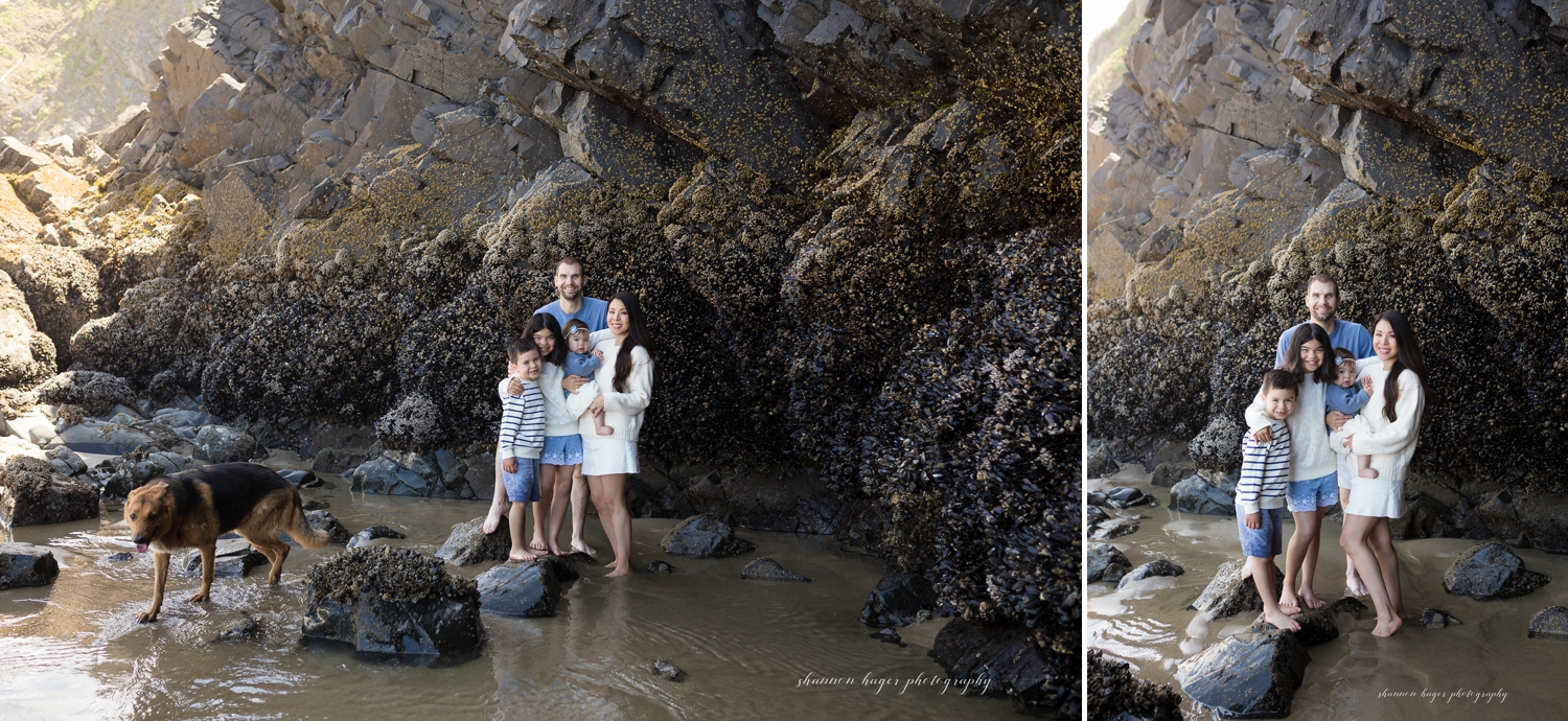 arch cape oregon coast family session, cannon beach photographer, beach family photos oregon by shannon hager photography