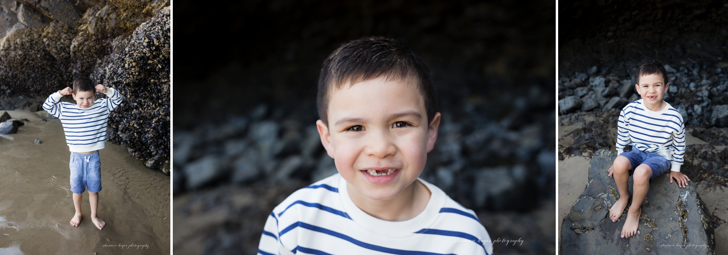 arch cape oregon coast family session, cannon beach photographer, beach family photos oregon by shannon hager photography