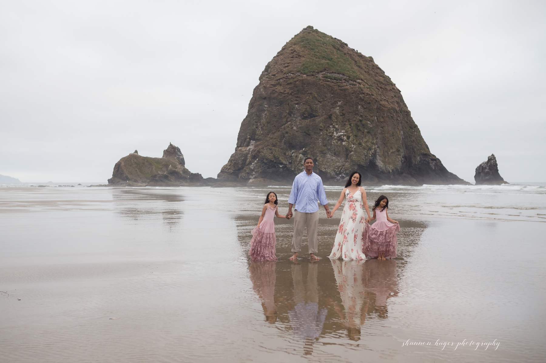 cannon beach photograph, oregon coast family photos by shannon hager photography at haystack rock