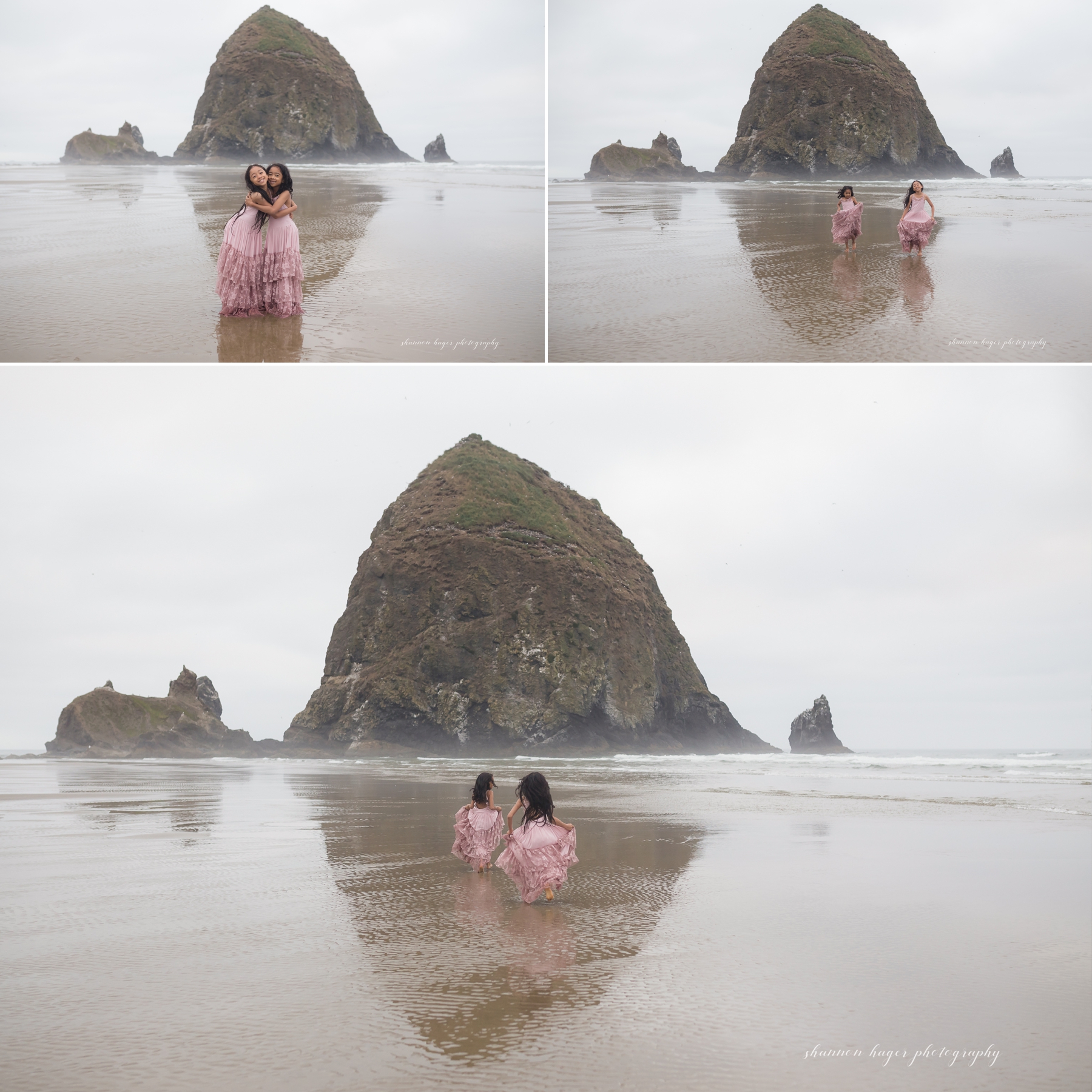 cannon beach photograph, oregon coast family photos by shannon hager photography at haystack rock