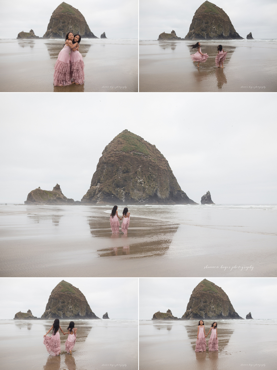 cannon beach photograph, oregon coast family photos by shannon hager photography at haystack rock