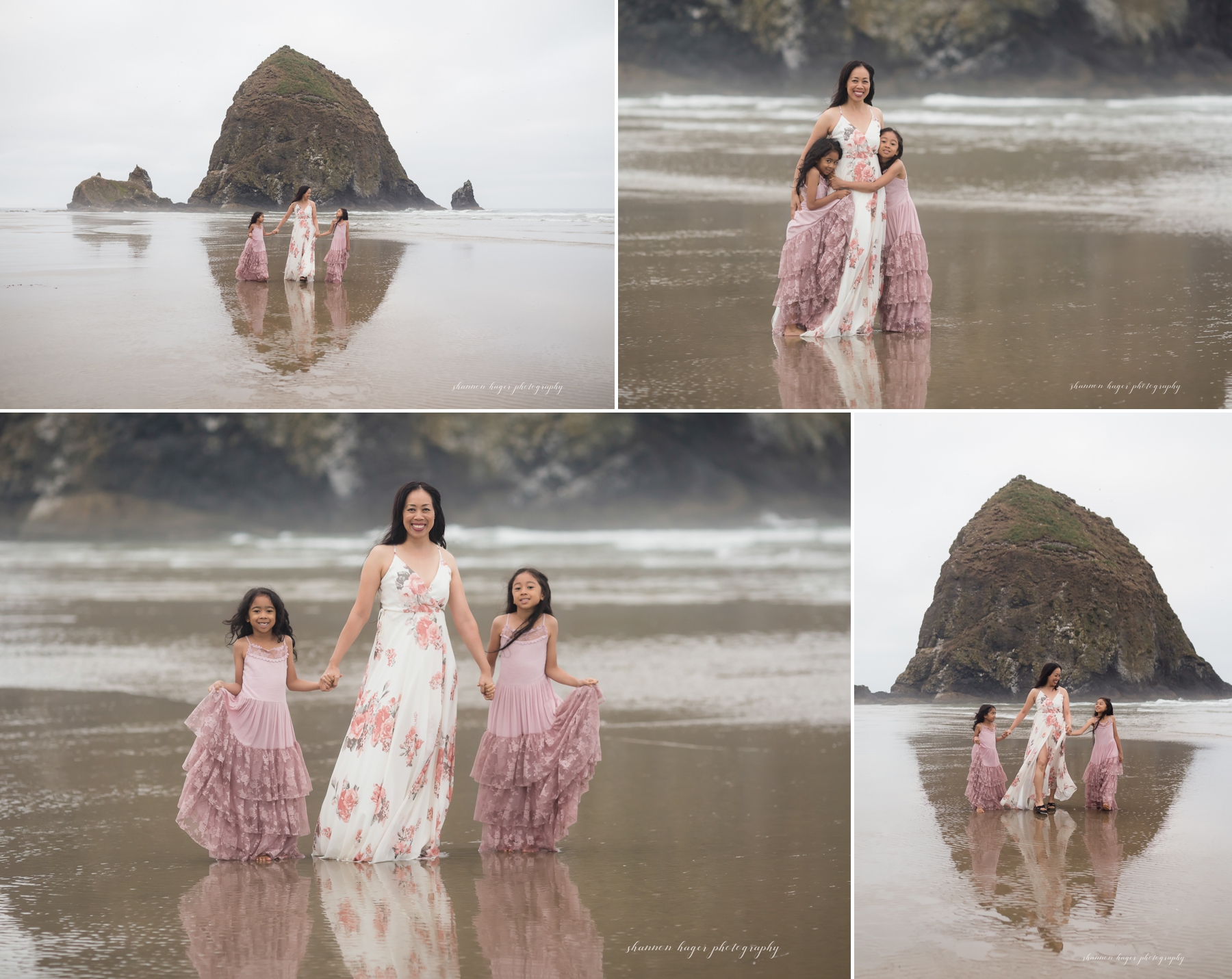 cannon beach photograph, oregon coast family photos by shannon hager photography at haystack rock