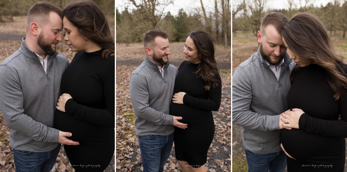 sherwood oregon maternity photographer by shannon hager photography, outdoor winter maternity photos
