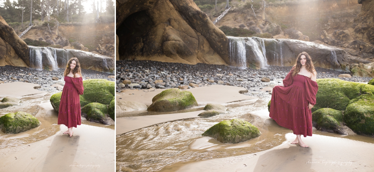 cannon beach senior session by shannon hager photography at hug point