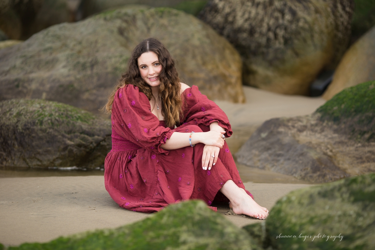 oregon coast senior session by shannon hager photography at hug point