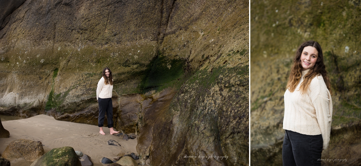oregon coast senior session by shannon hager photography at hug point