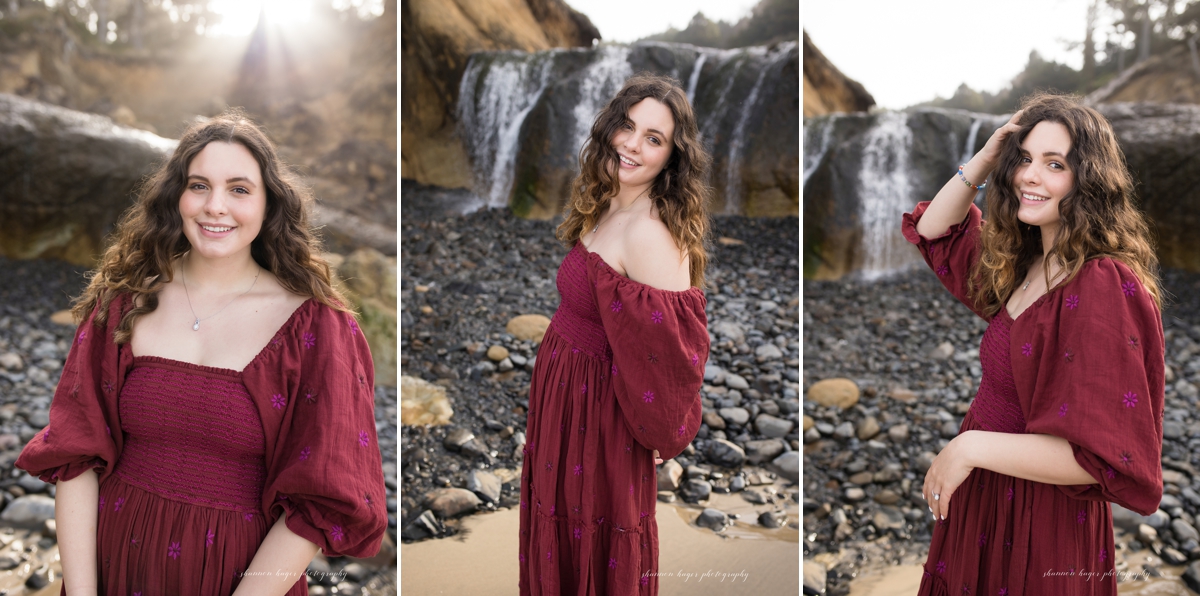 cannon beach senior session by shannon hager photography at hug point