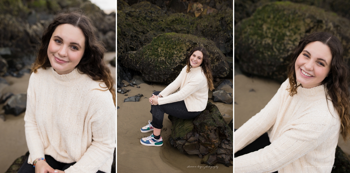 oregon coast senior session by shannon hager photography at hug point
