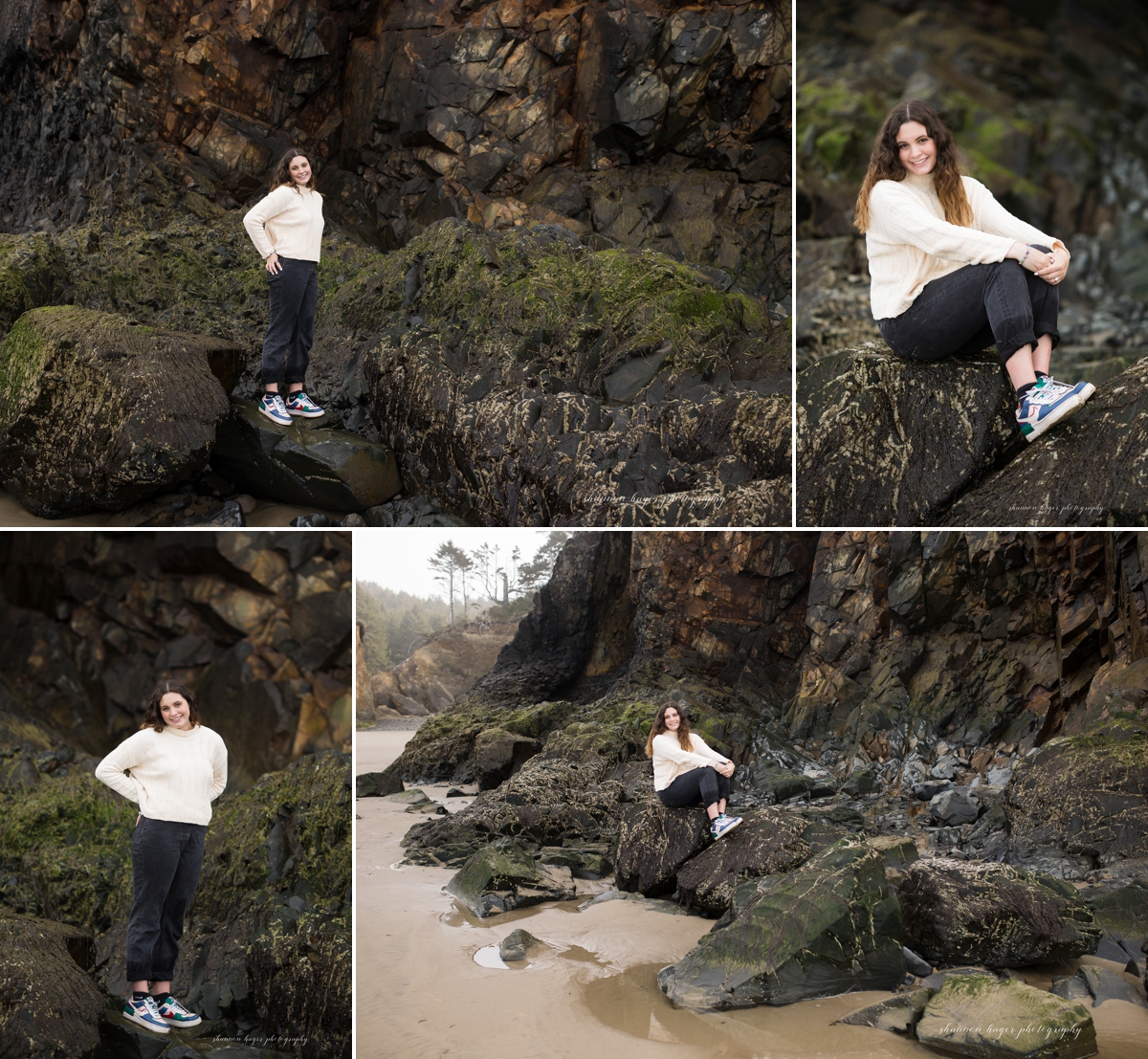 oregon coast senior session by shannon hager photography at hug point