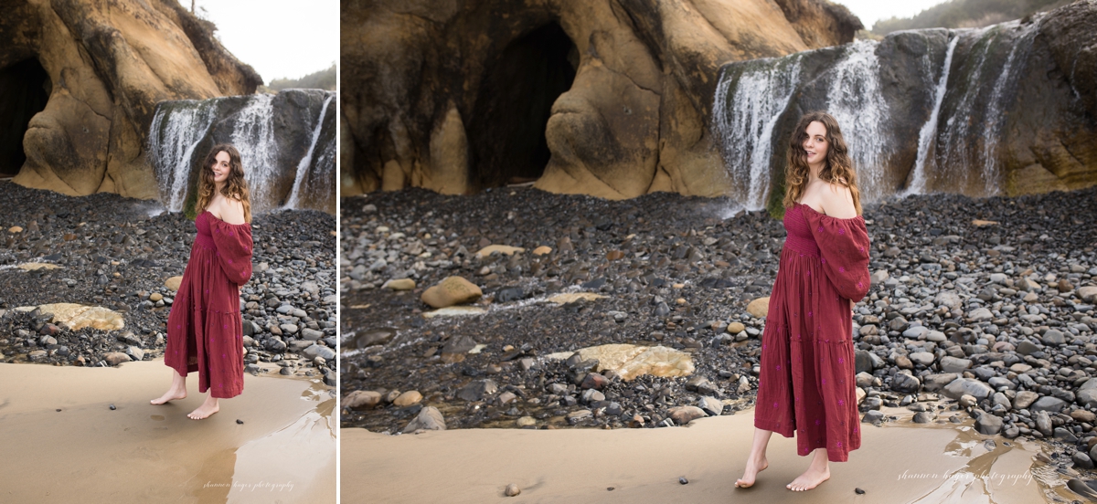 cannon beach senior session by shannon hager photography at hug point