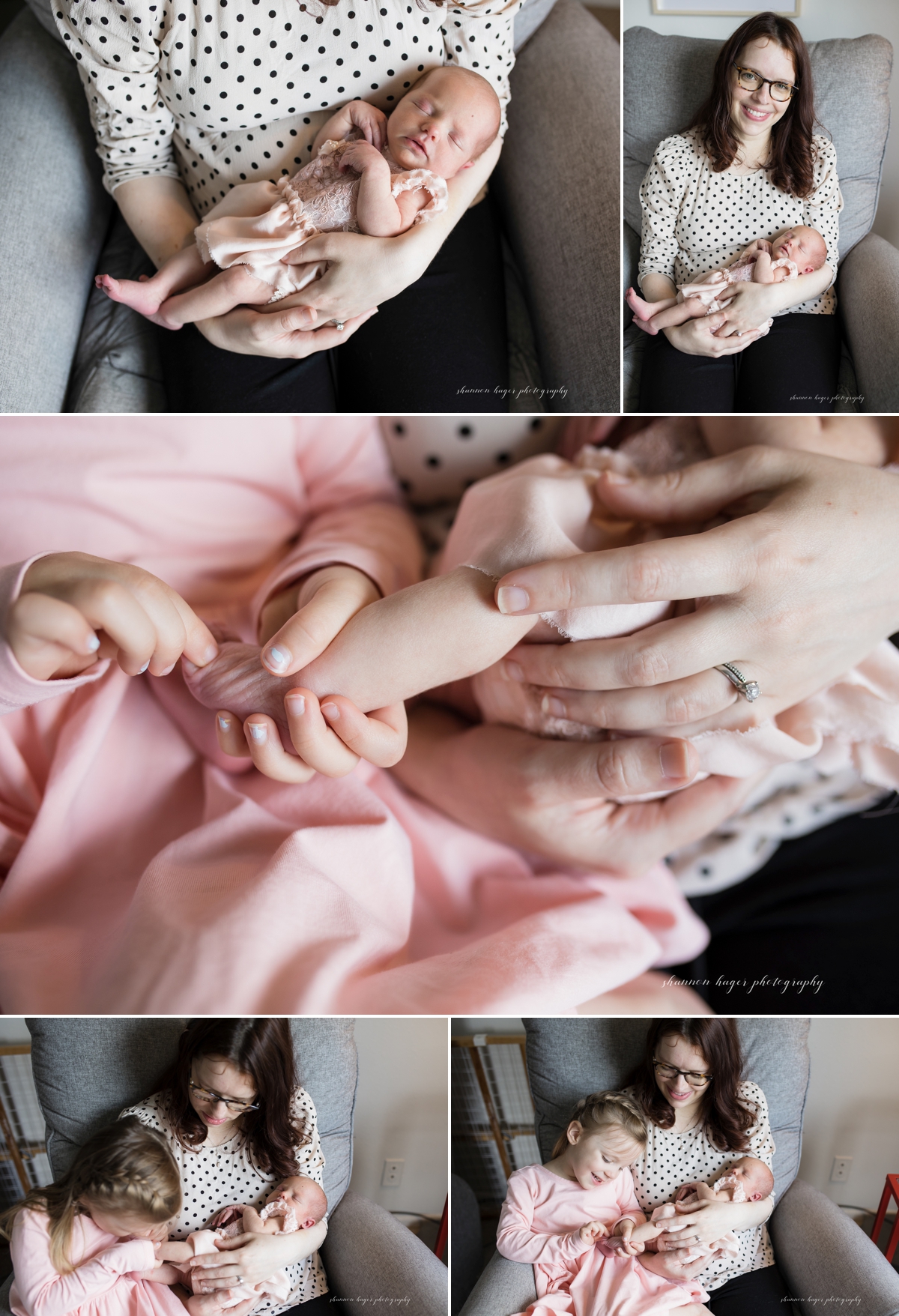 in home newborn session by shannon hager photography