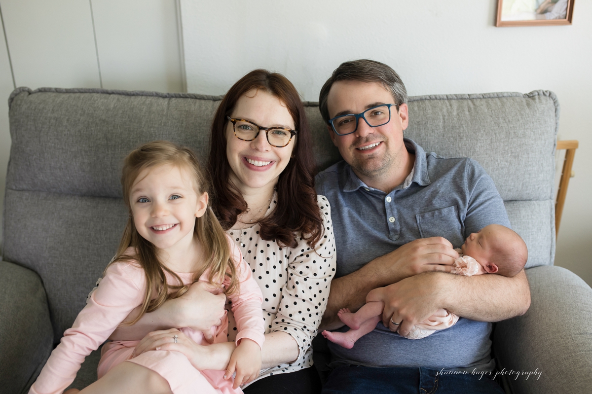 in home newborn session by shannon hager photography