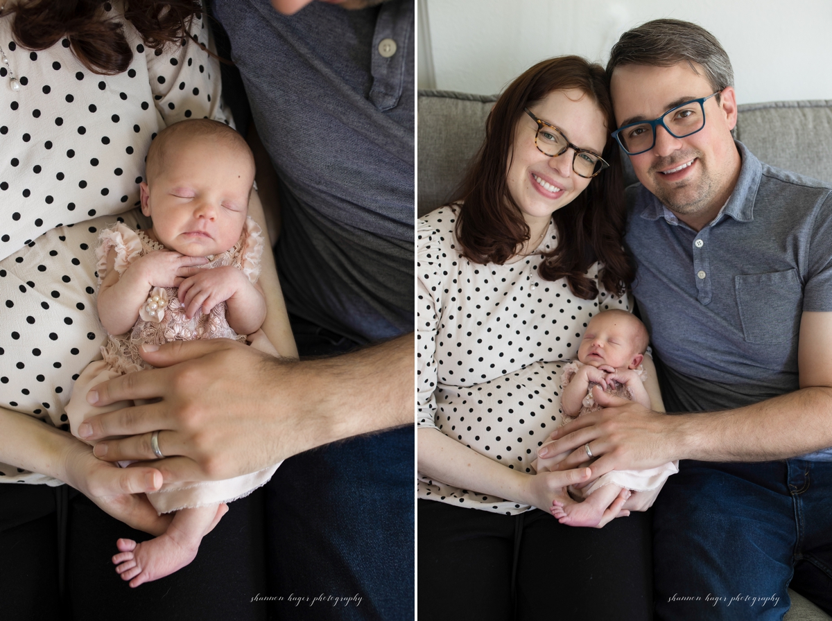 in home newborn session by shannon hager photography