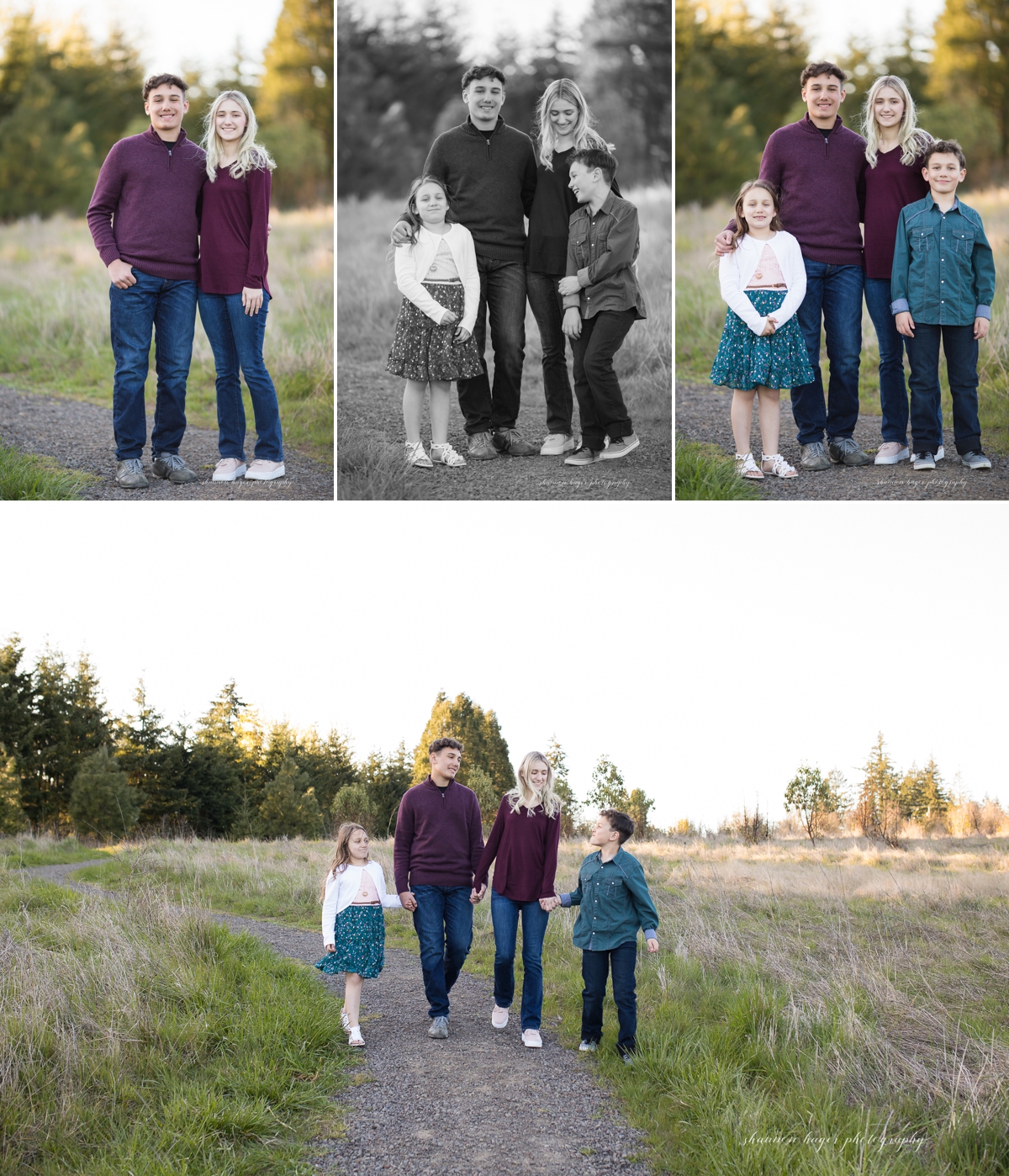 sherwood family photographer spring session at cooper mountain