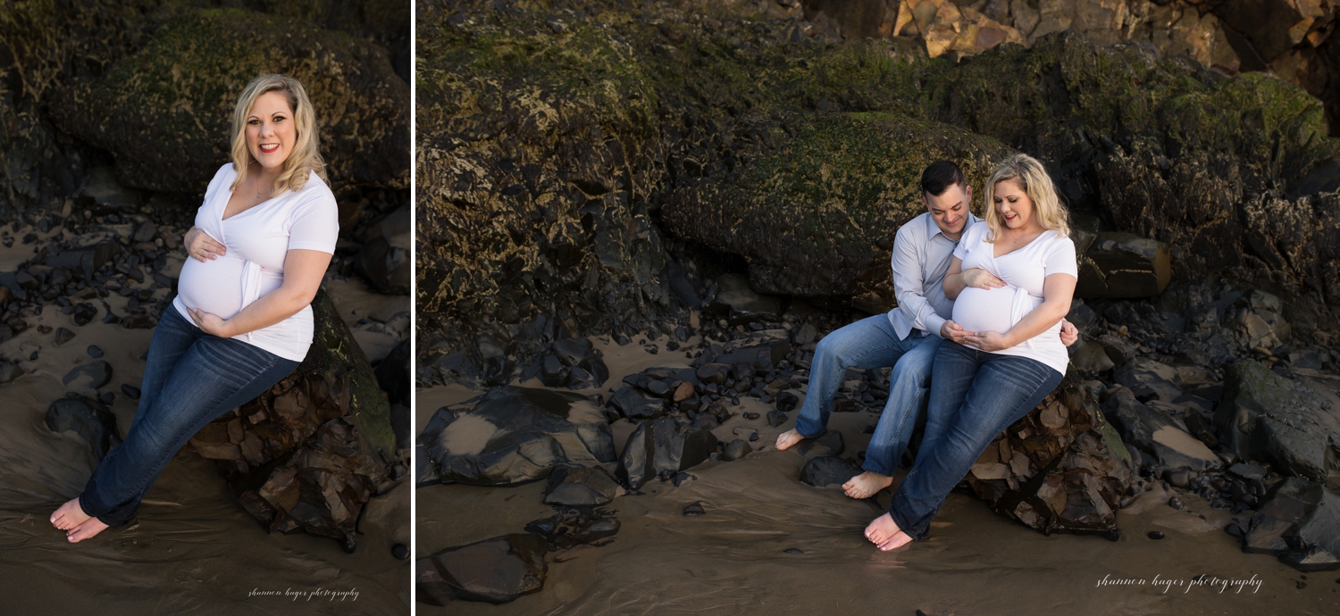cannon beach maternity photographer by shannon hager photography