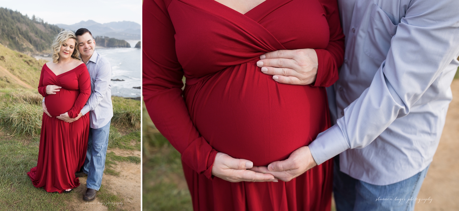oregon coast maternity session by shannon hager photography