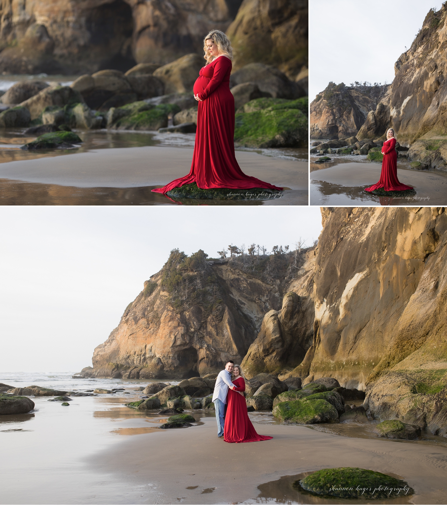 oregon coast maternity session by shannon hager photography