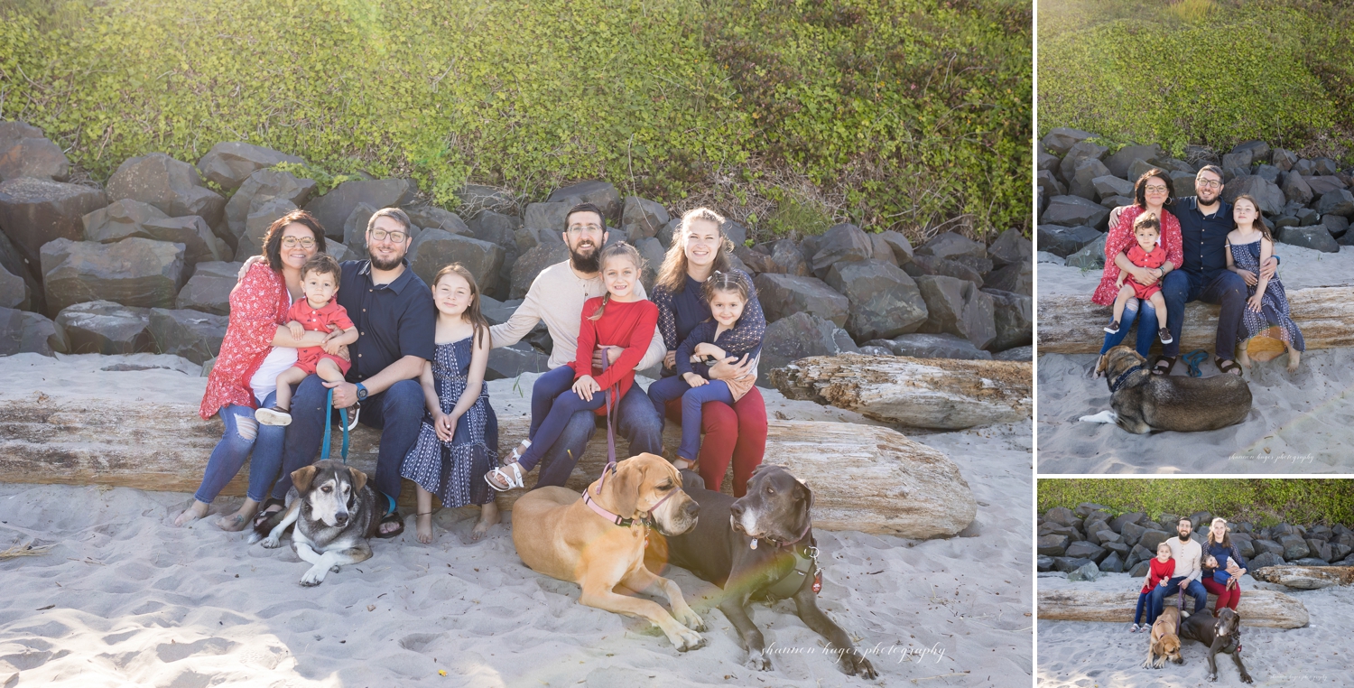 cannon beach extended family photographer, oregon coast family photos