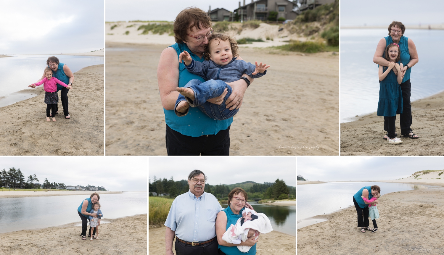 extended family session at cannon beach oregon