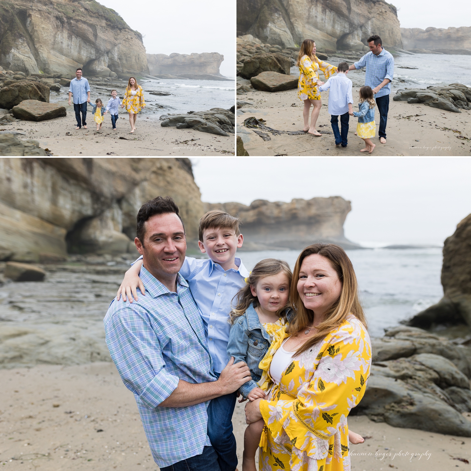 newport oregon coast family photo session by shannon hager photography at devil's punchbowl