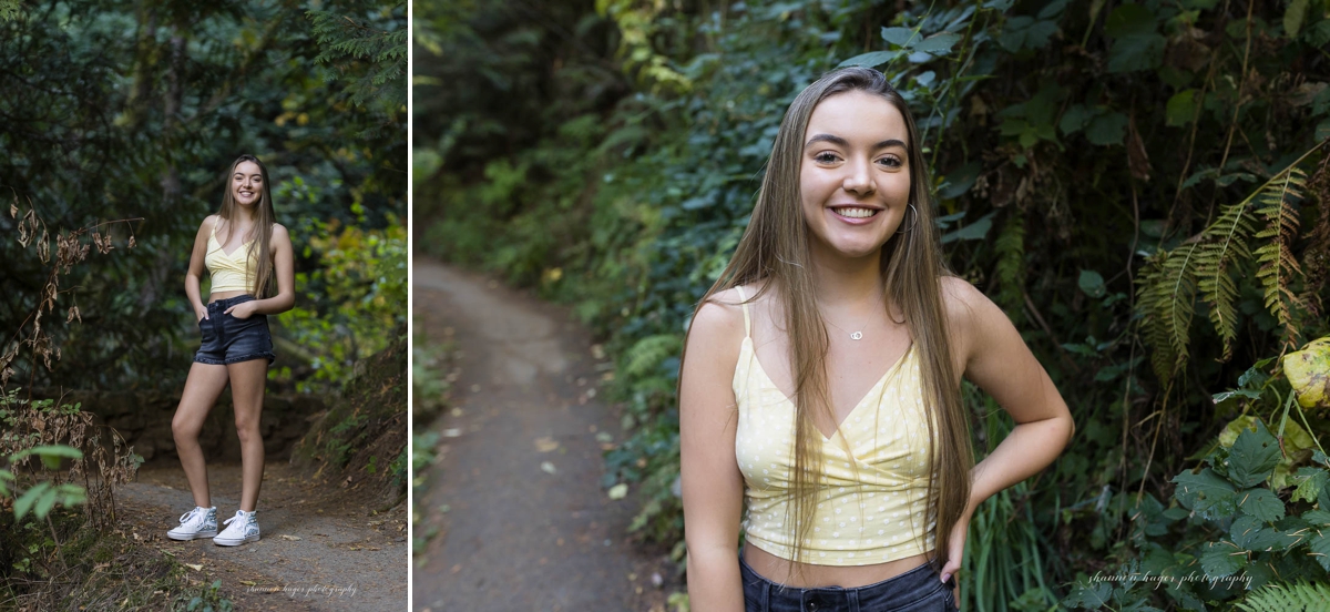 portland senior photos at latourell falls by shannon hager photography
