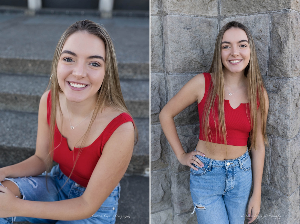 portland senior photos at latourell falls by shannon hager photography