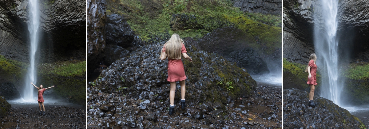 portland senior photos at latourell falls by shannon hager photography